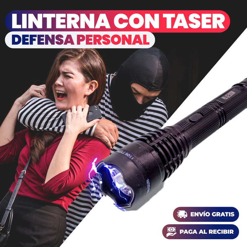 Linterna Táctica Con Taser Defensa Personal