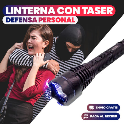 Linterna Táctica Con Taser Defensa Personal