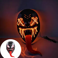 Máscaras Neón de La Purga y Venom