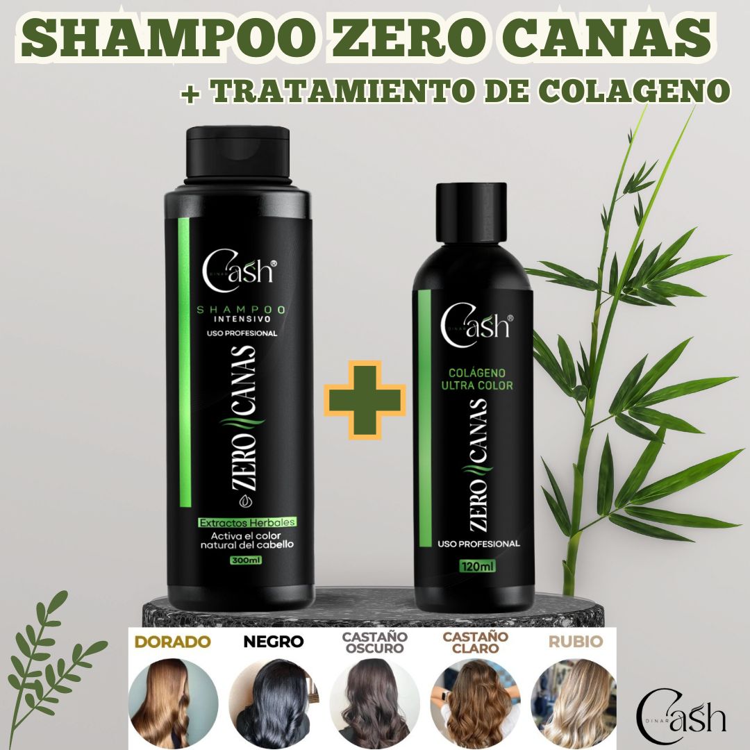 Shampoo Zero Canas + Tratamiento de Colágeno Gratis